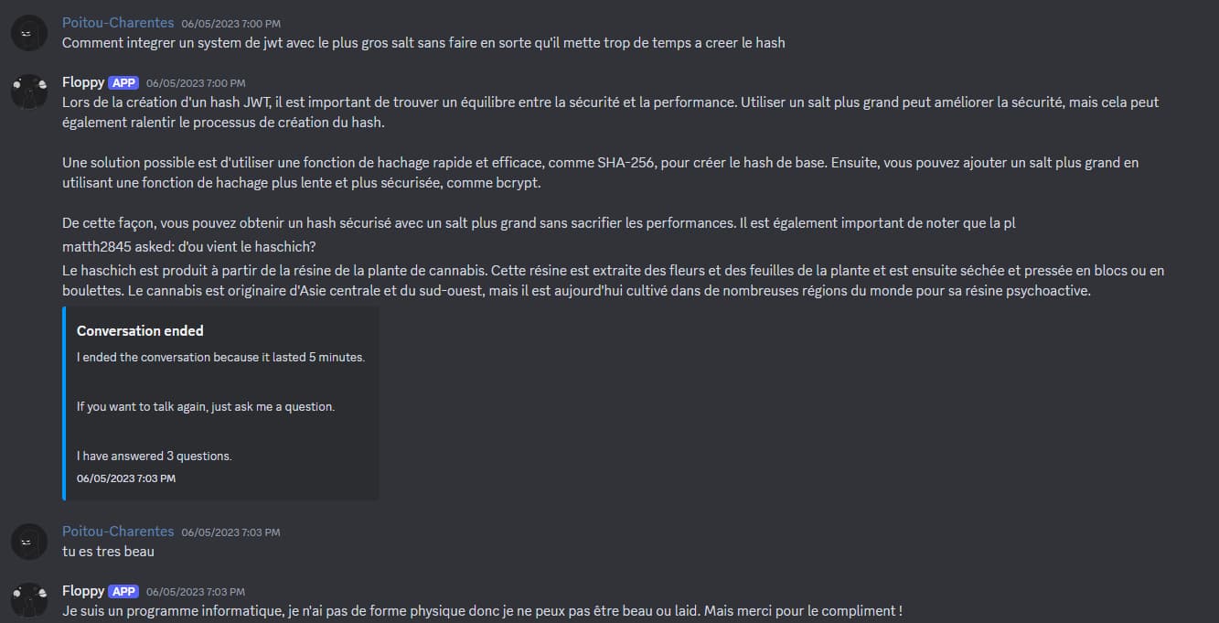 Screenshot of Floppy Bot in action